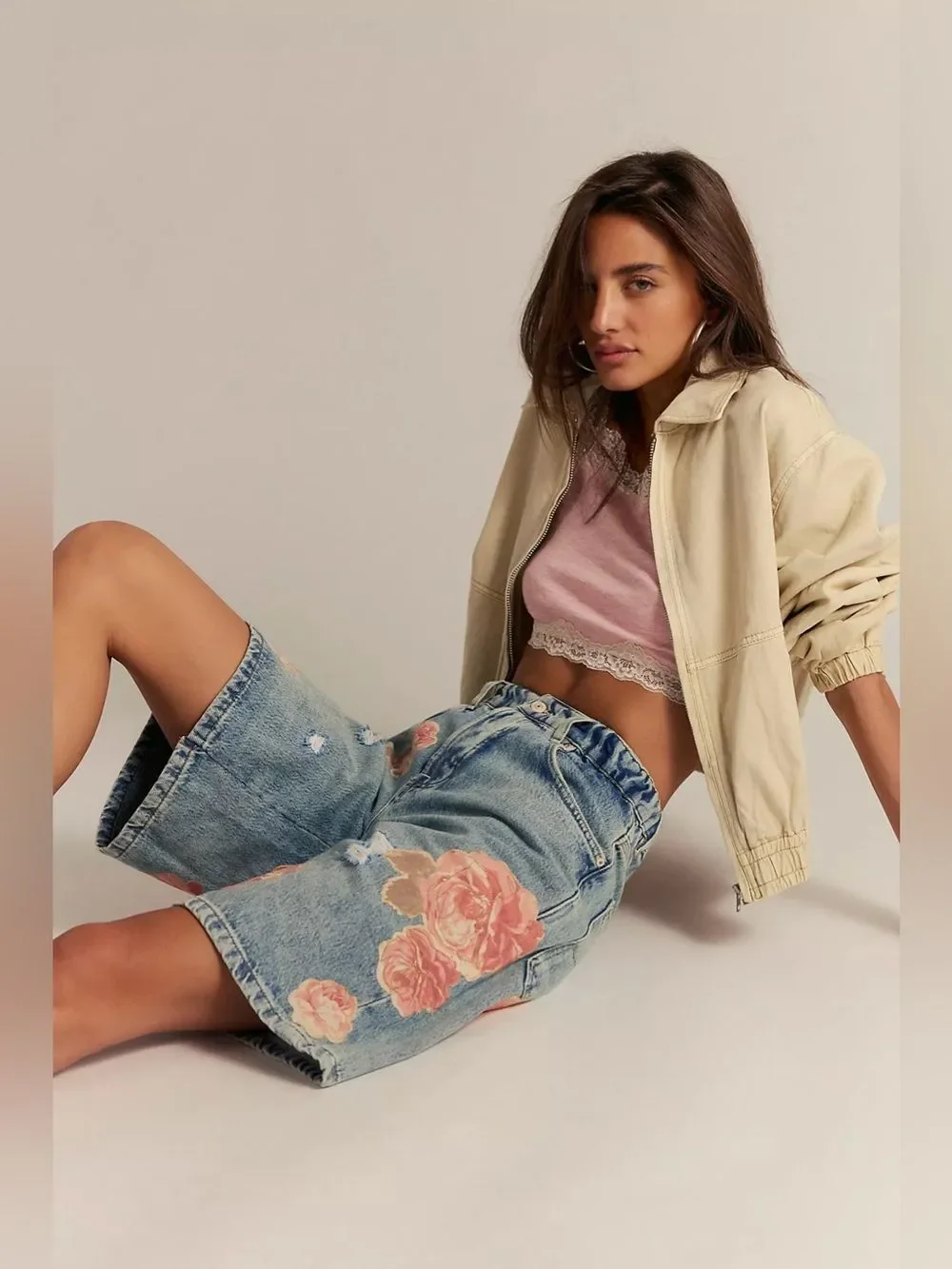 New Free People We The Free Garden State Long Shorts Size 25